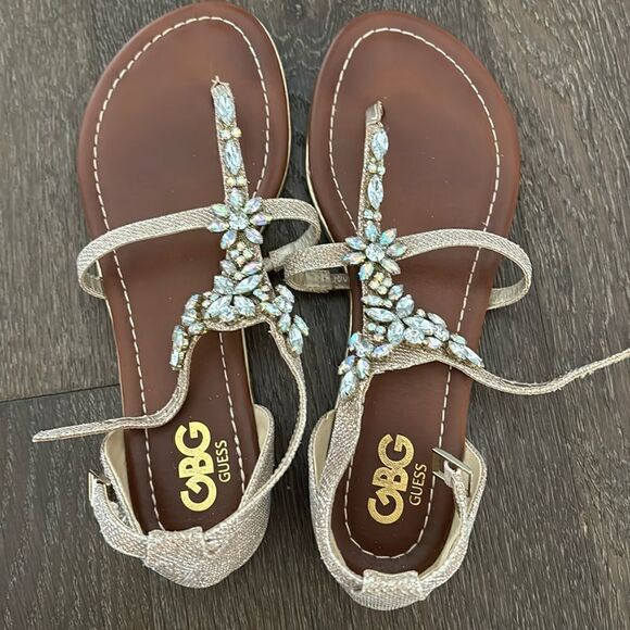 GBG guess sparkly rhinestone gladiator sandals. Size 8.5, only worn once - Picture 1 of 5
